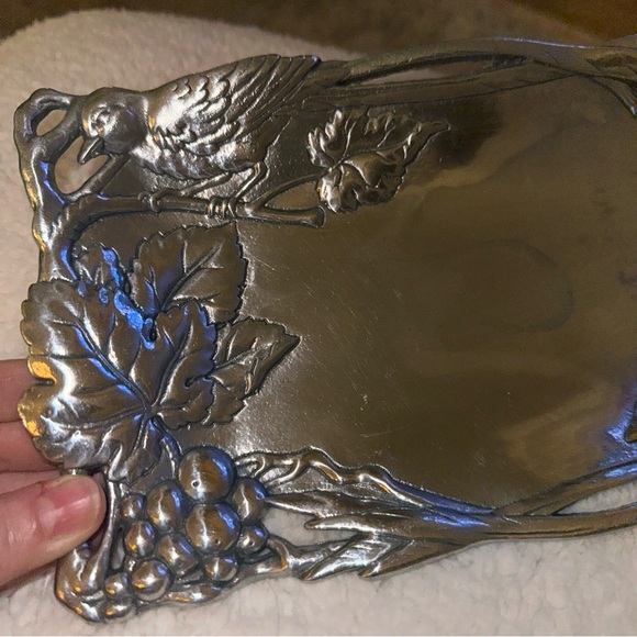 Arthur Court Silver Tray with Embossed Design - Picture 9 of 10